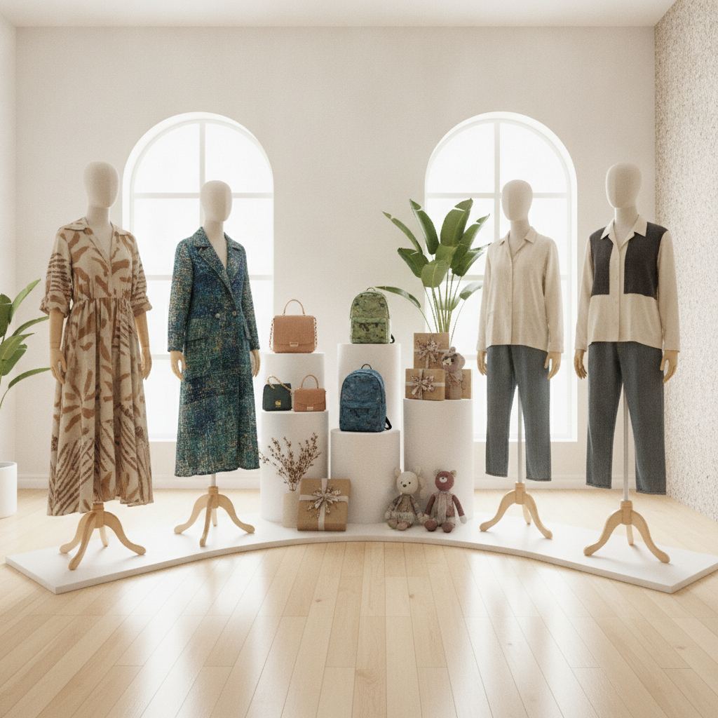 可持续材质服饰展示